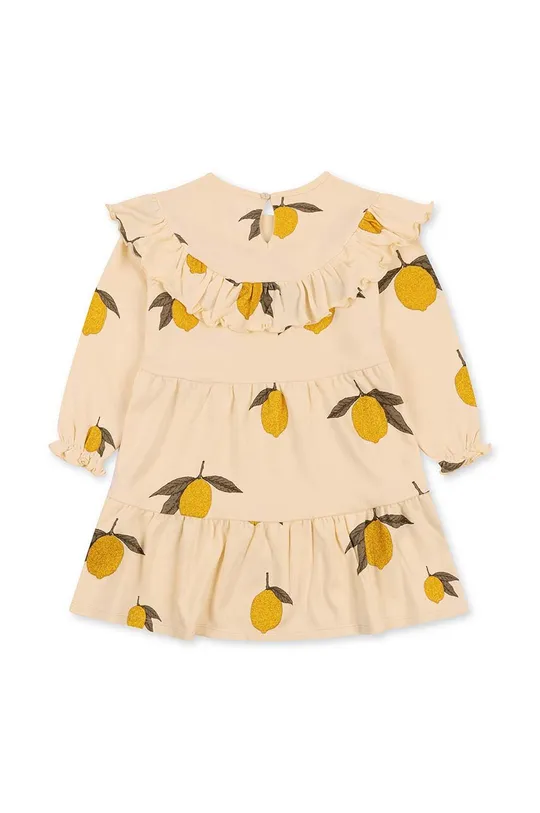 Παιδικό βαμβακερό φόρεμα Konges Sløjd κίτρινο