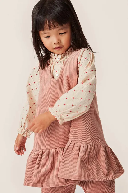 рожевий Дитяча бавовняна сукня Konges Sløjd Для дівчаток
