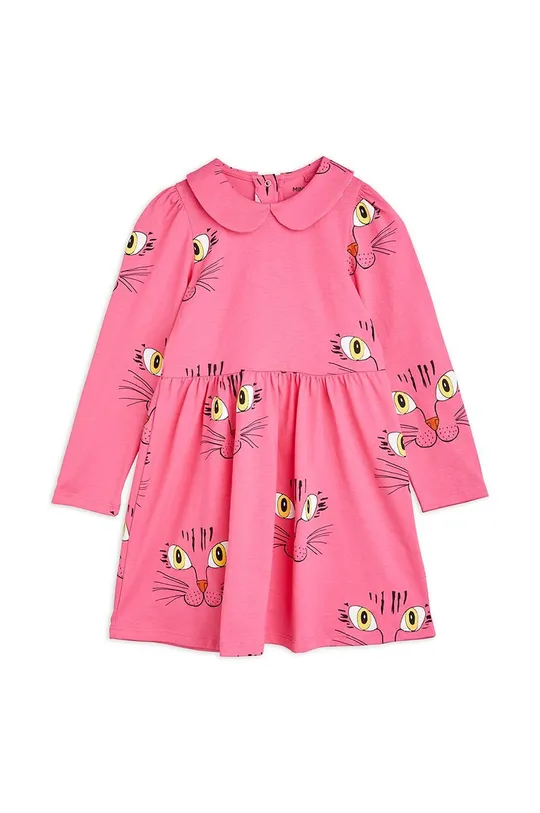 roza Otroška bombažna obleka Mini Rodini Dekliški