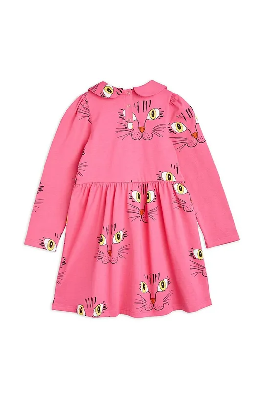 Dječja pamučna haljina Mini Rodini roza