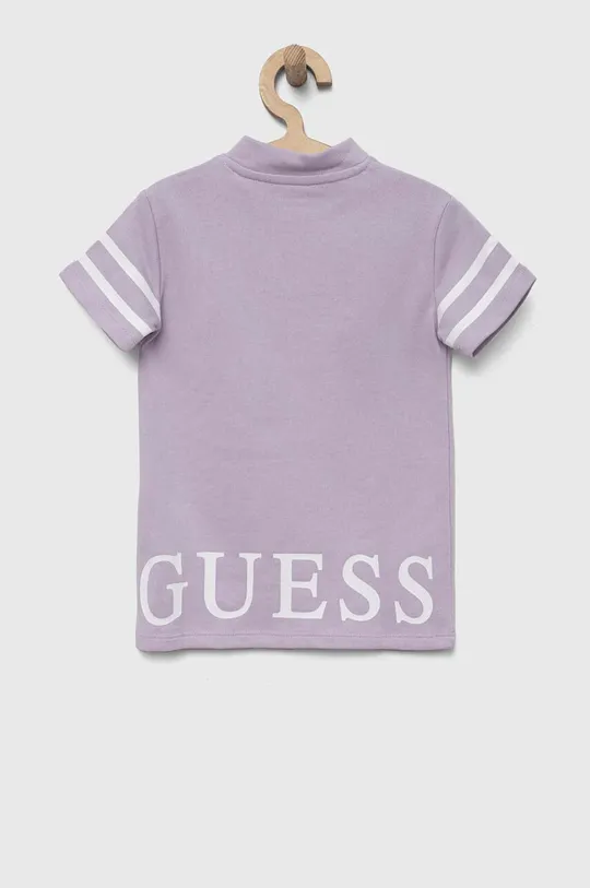 Хлопковое детское платье Guess фиолетовой