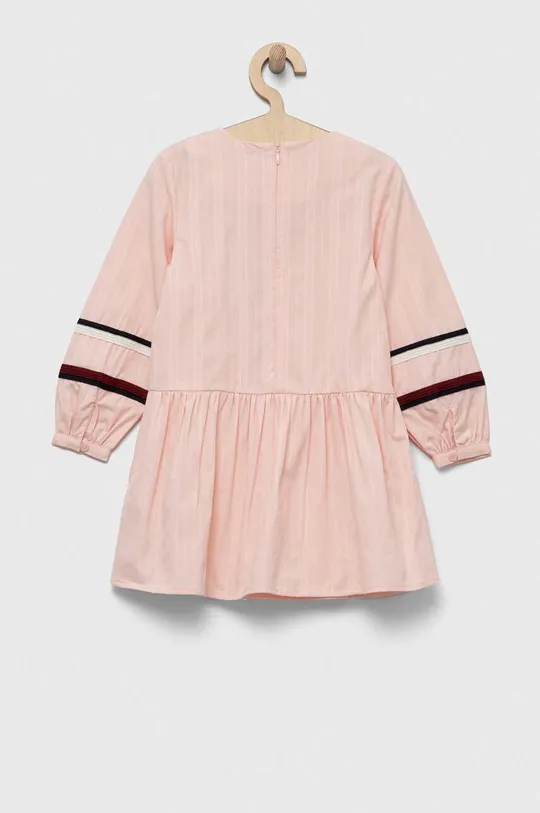 Παιδικό βαμβακερό φόρεμα Tommy Hilfiger ροζ