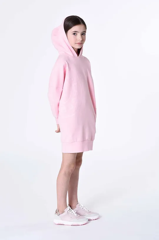 roza Otroška obleka Karl Lagerfeld Dekliški