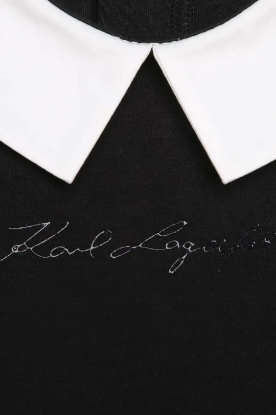 Παιδικό φόρεμα Karl Lagerfeld Φόδρα: 77% Βαμβάκι, 16% Πολυεστέρας, 7% Σπαντέξ Υλικό 1: 100% Βισκόζη Υλικό 2: 100% Νάιλον