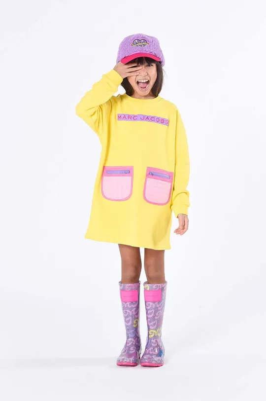 κίτρινο Παιδικό βαμβακερό φόρεμα Marc Jacobs Για κορίτσια