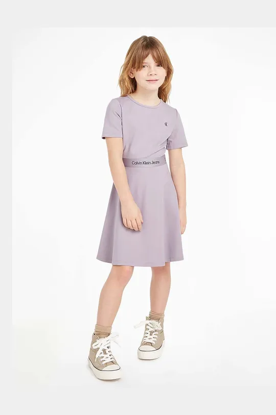 фіолетовий Сукня Calvin Klein Jeans Для дівчаток