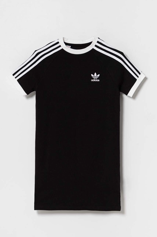 czarny adidas Originals sukienka bawełniana dziecięca Dziewczęcy