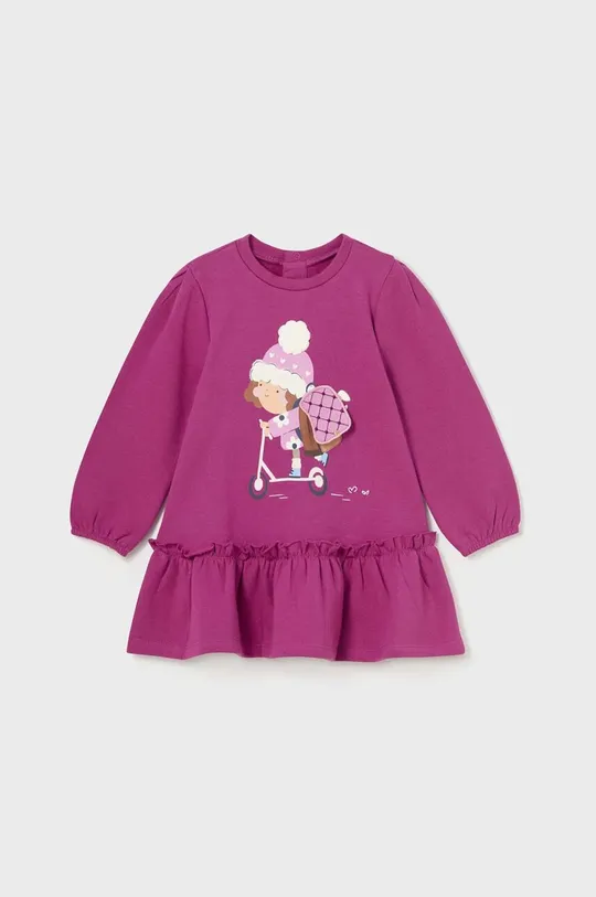 fioletowy Mayoral sukienka niemowlęca Dziewczęcy