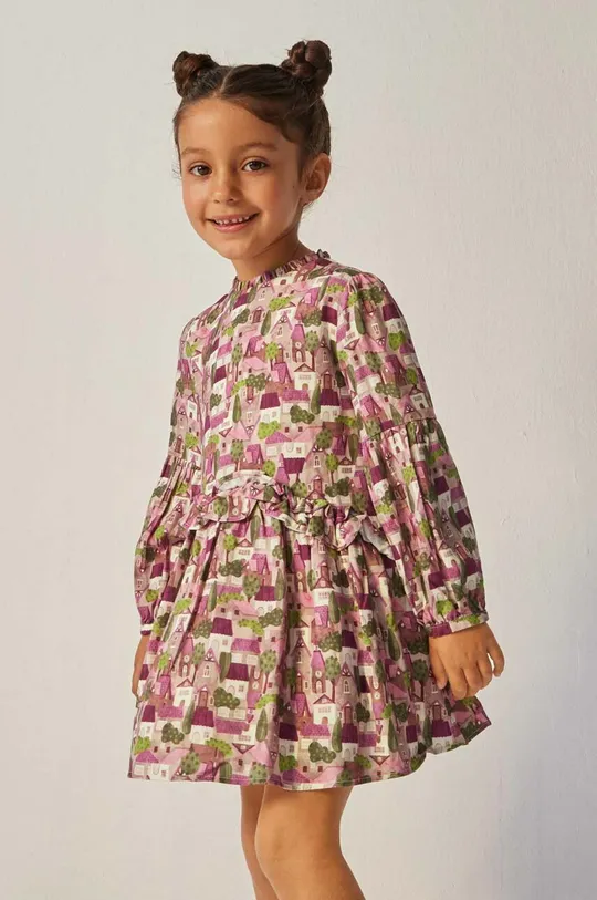 fioletowy Mayoral sukienka dziecięca Dziewczęcy