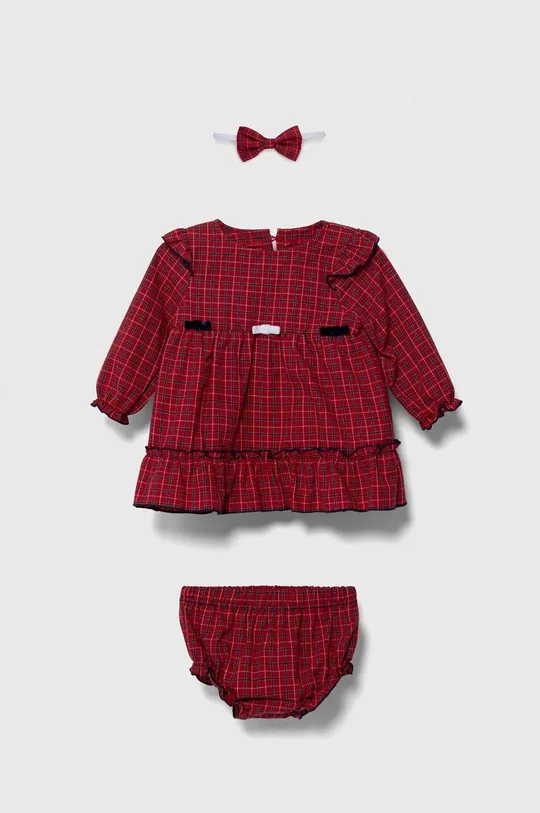 crvena Pamučna haljina za bebe Jamiks Za djevojčice