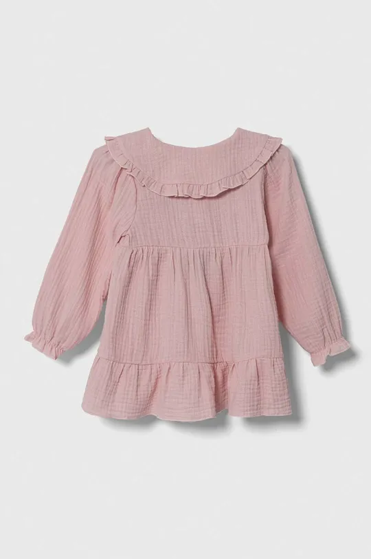 Pamučna haljina za bebe Jamiks roza
