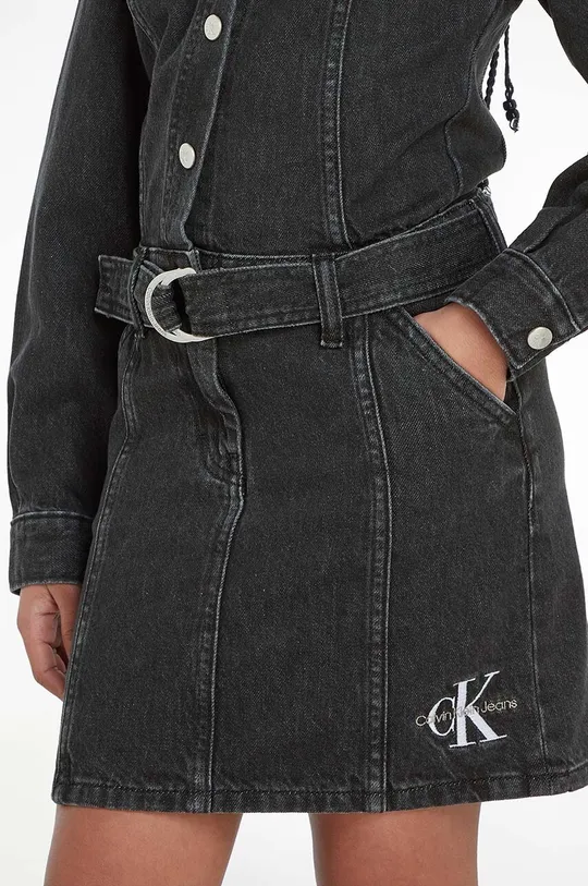 Otroška jeans obleka Calvin Klein Jeans Dekliški