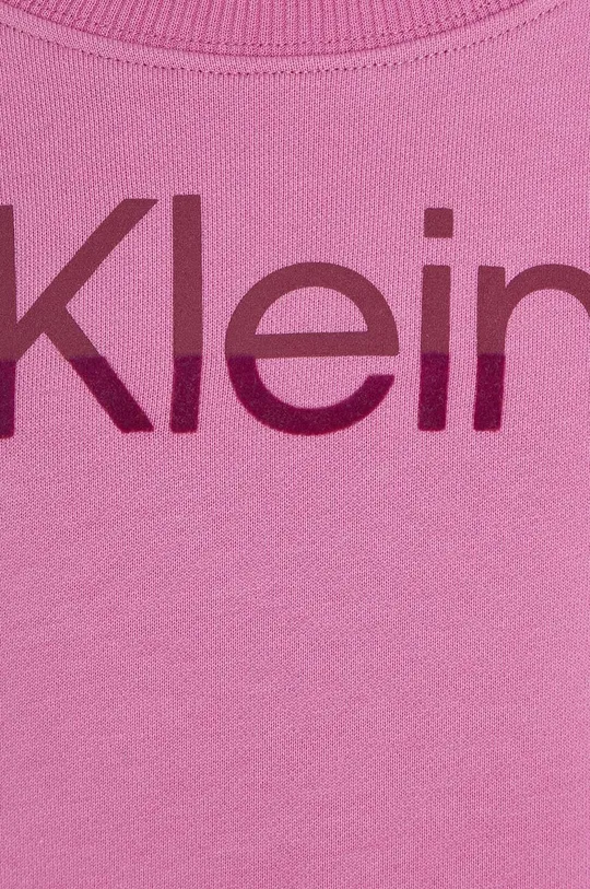 fialová Dievčenské bavlnené šaty Calvin Klein Jeans
