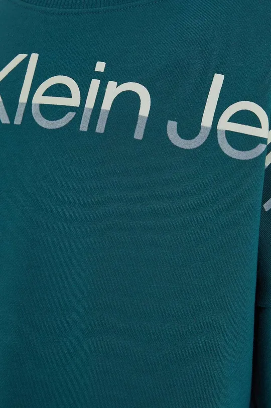 zelena Dječja pamučna haljina Calvin Klein Jeans