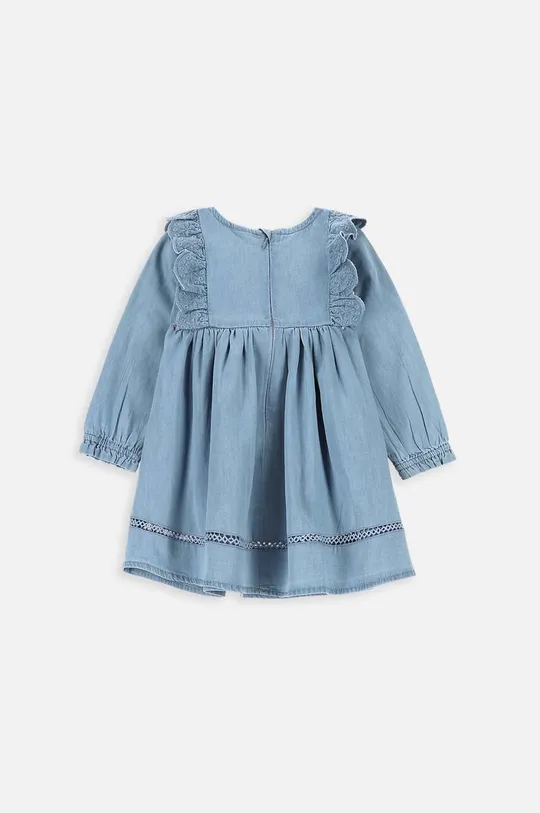 Otroška bombažna obleka Coccodrillo modra