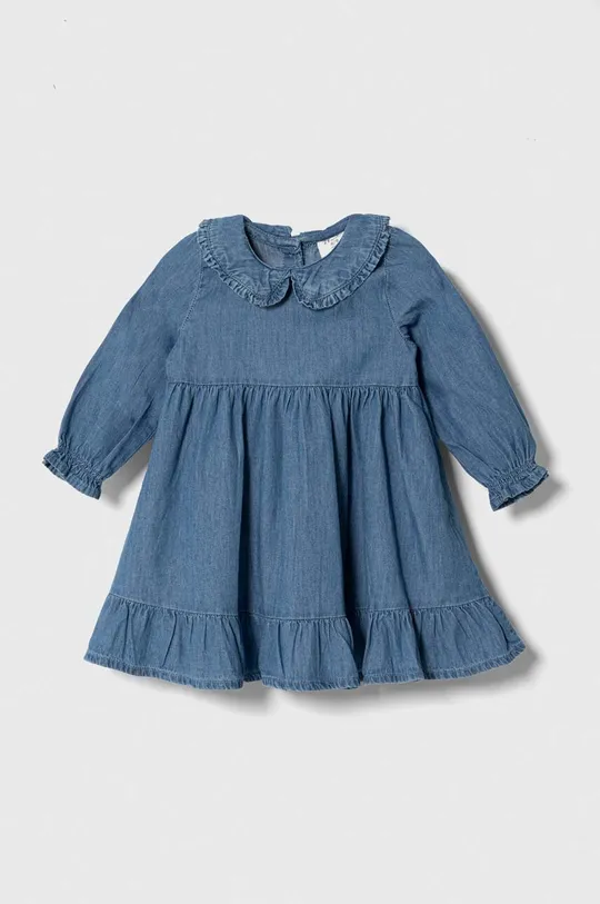 modrá Detské džínsové šaty zippy Dievčenský
