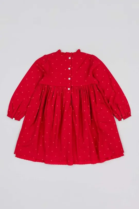 zippy sukienka bawełniana dziecięca czerwony