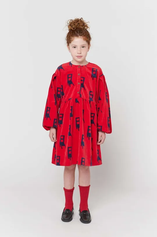 czerwony Bobo Choses sukienka dziecięca Dziewczęcy