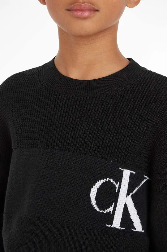 Παιδικό βαμβακερό πουλόβερ Calvin Klein Jeans Για αγόρια