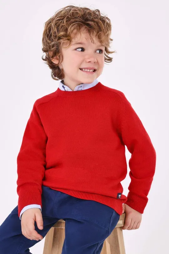červená Detský sveter s prímesou vlny Mayoral Chlapčenský