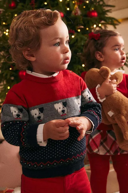 czerwony Mayoral sweter niemowlęcy Chłopięcy