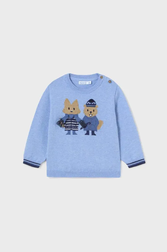 niebieski Mayoral sweter z domieszką wełny dziecięcy Chłopięcy