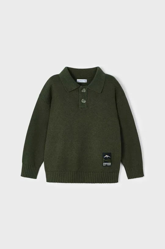 Detský sveter s prímesou vlny Mayoral zelená