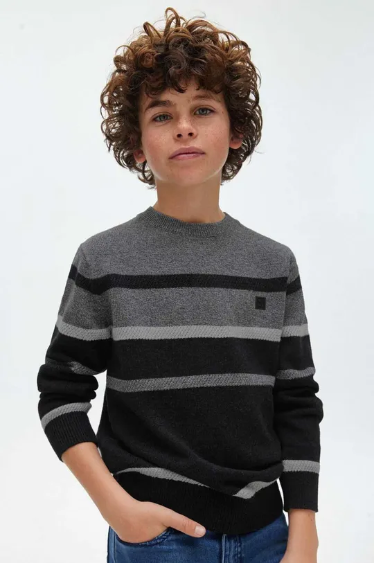 szürke Mayoral gyerek gyapjúkeverékből készült pulóver Fiú