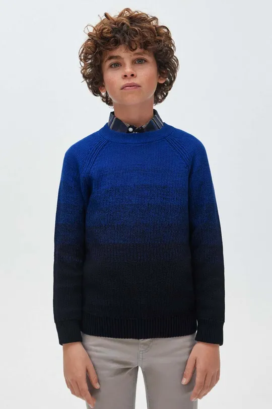 σκούρο μπλε Παιδικό βαμβακερό πουλόβερ Mayoral Για αγόρια