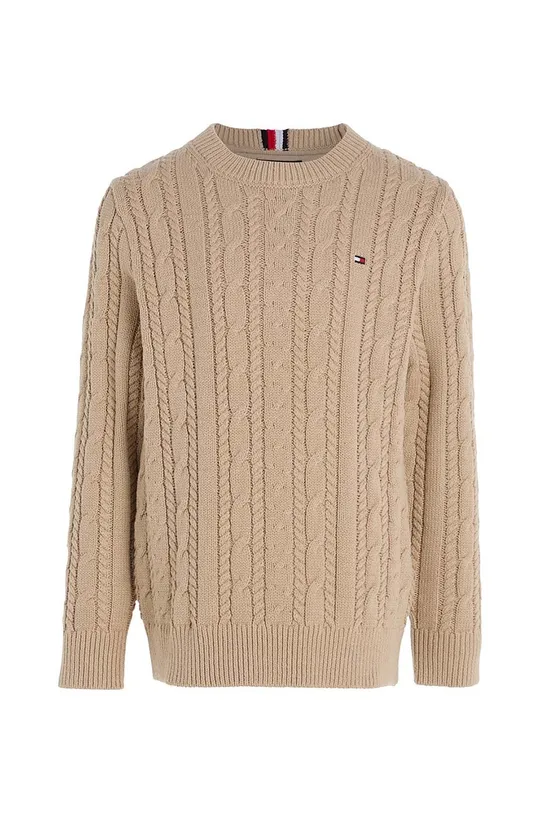 Tommy Hilfiger sweter dziecięcy beżowy