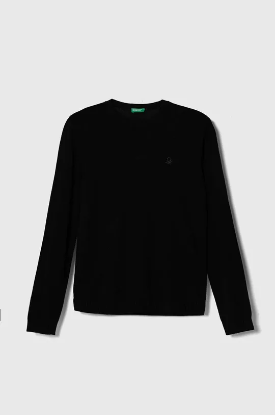 čierna Detský sveter s prímesou vlny United Colors of Benetton Chlapčenský