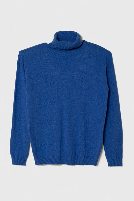 United Colors of Benetton sweter z domieszką wełny dziecięcy niebieski