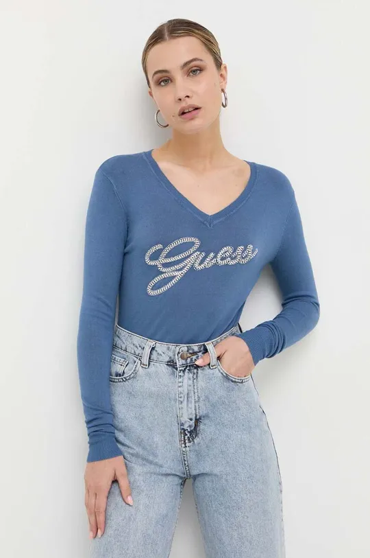 μπλε Μάλλινο πουλόβερ Guess Γυναικεία
