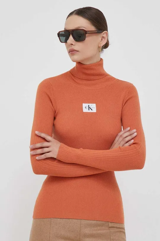 πορτοκαλί Πουλόβερ Calvin Klein Jeans Γυναικεία