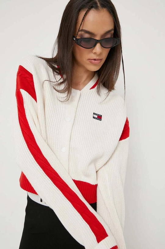 Tommy Jeans sweter beżowy