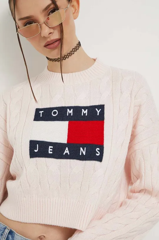 ροζ Πουλόβερ Tommy Jeans