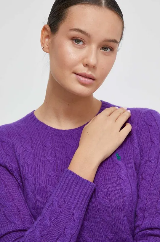 fioletowy Polo Ralph Lauren sweter wełniany