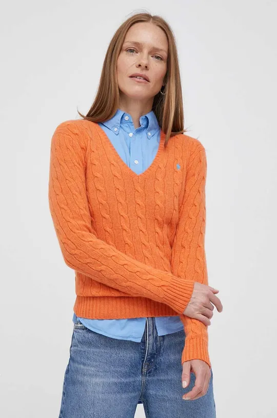 πορτοκαλί Μάλλινο πουλόβερ Polo Ralph Lauren