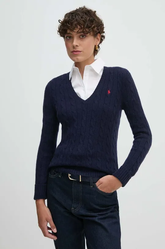 Polo Ralph Lauren maglione in lana blu navy 211910422