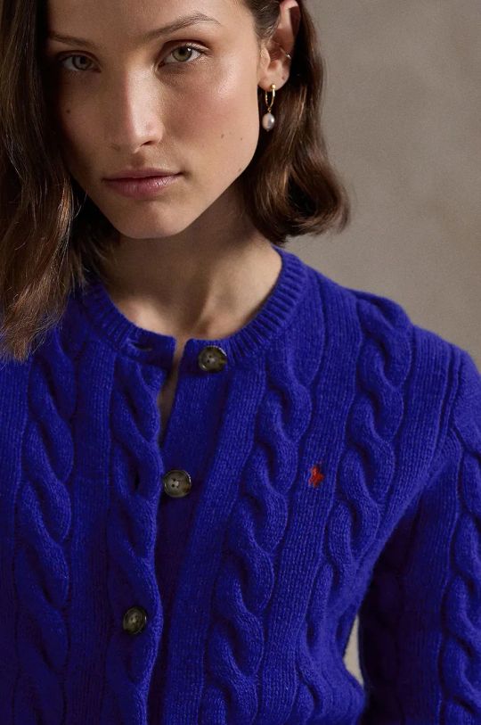 Polo Ralph Lauren cardigan in lana 211910443 violetto