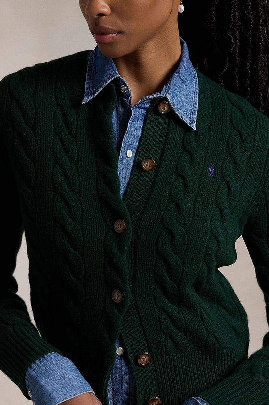 Polo Ralph Lauren cardigan din lana verde 211910443