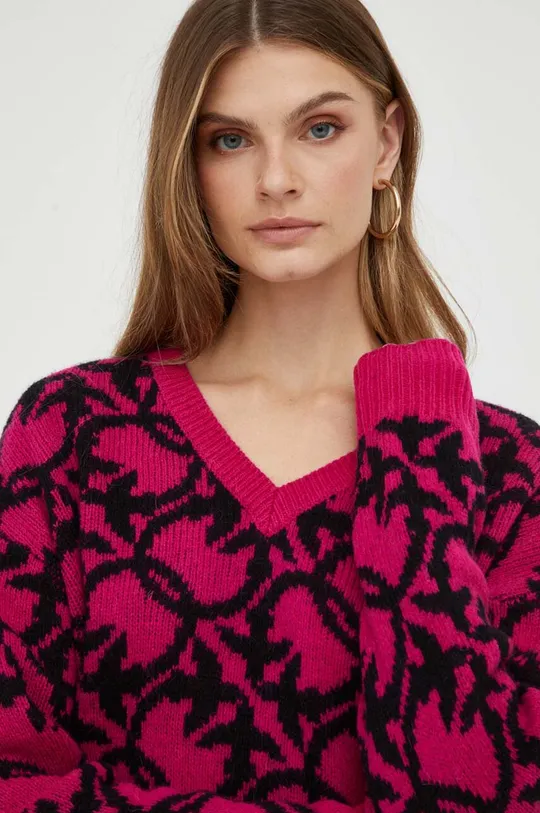różowy Pinko sweter wełniany Damski