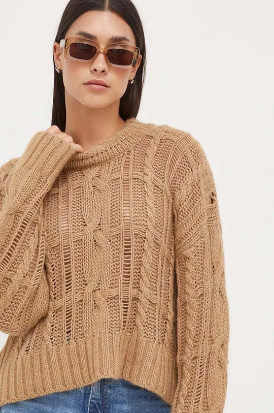barna Pinko gyapjúkeverék pulóver