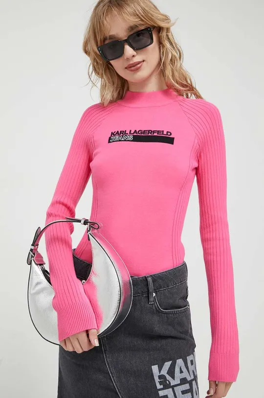 ροζ Πουλόβερ Karl Lagerfeld Jeans Γυναικεία