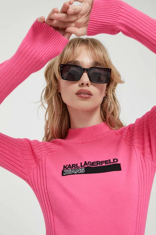 ροζ Πουλόβερ Karl Lagerfeld Jeans