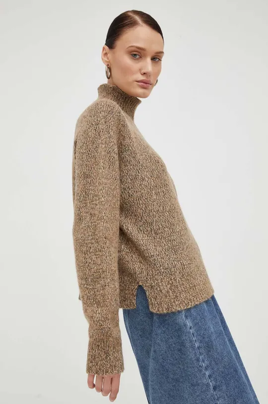brązowy Drykorn sweter z domieszką wełny
