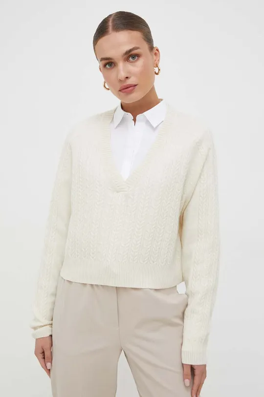 fehér Marella gyapjú pulóver