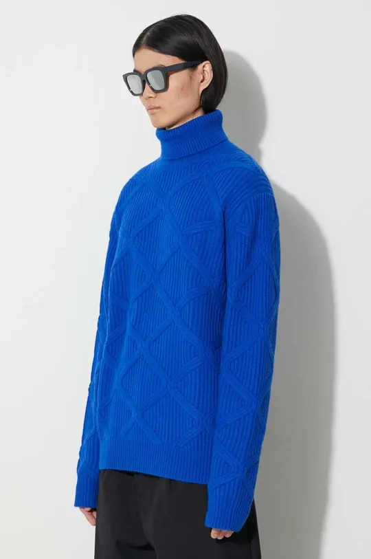 kék Samsoe Samsoe gyapjú pulóver