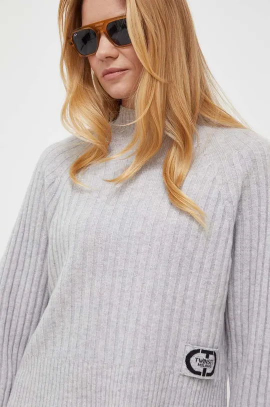 szürke Twinset gyapjú pulóver