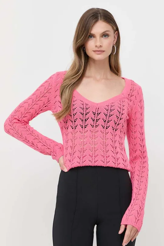 różowy Twinset sweter z domieszką kaszmiru Damski